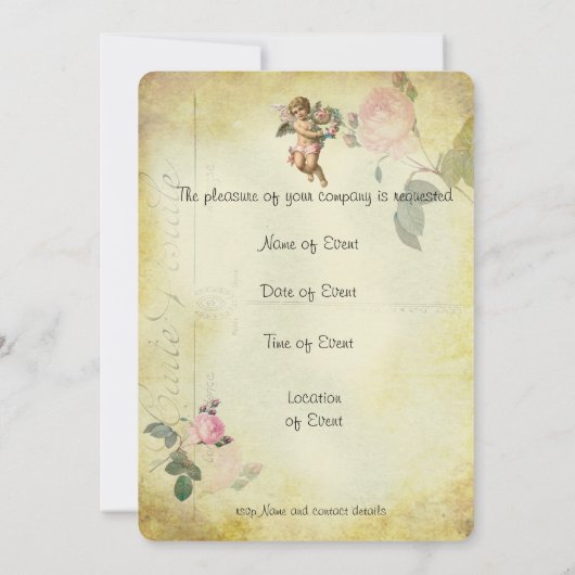 Valentijn Cherub Kaart (Achterkant)