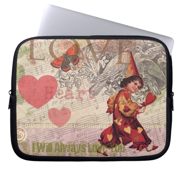 Valentijn Cherub Laptop Sleeve (Voorkant)