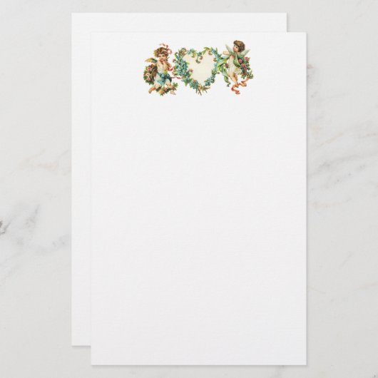  Valentijn Cherubs Briefpapier (Voorkant / Achterkant)