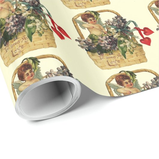  Valentijn Cherubs Cadeaupapier (Rol Hoek)