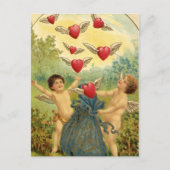  Valentijn Cherubs en harten Feestdagenkaart (Voorkant)