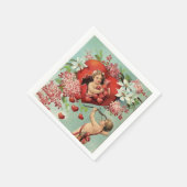 Valentijn Cherubs en harten Servetten (Hoek)