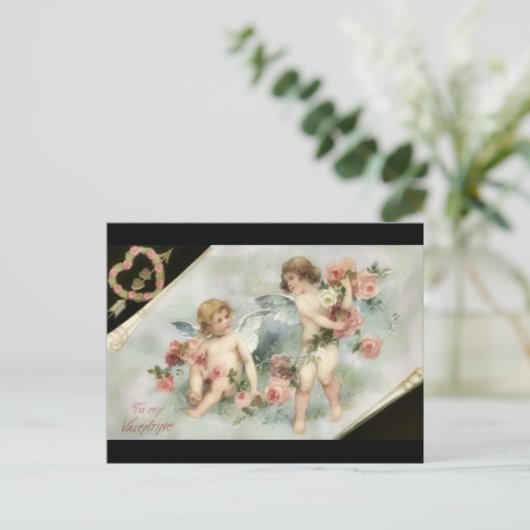  Valentijn Cherubs Feestdagenkaart (Staand voorkant)