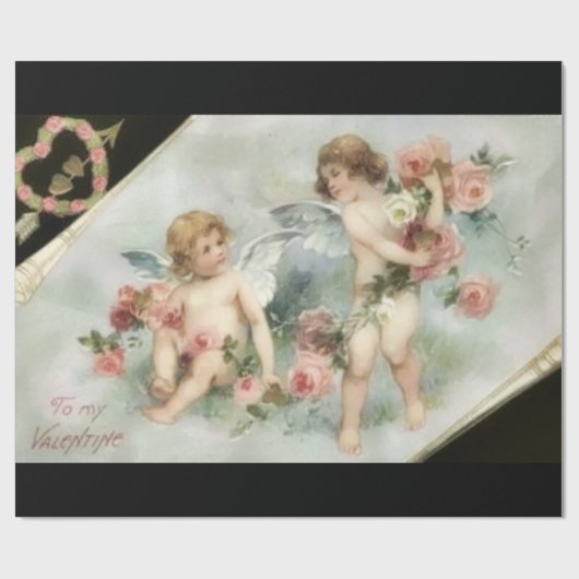  Valentijn Cherubs Gift Wrapping Paper Cadeaupapier (Vlak)