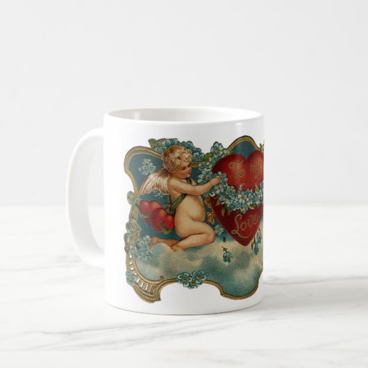  Valentijn Cherubs Koffiemok (Voorkant links)
