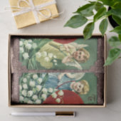  Valentijn Cherubs Witte bloemen en duiven Tissuepapier (Geschenk)