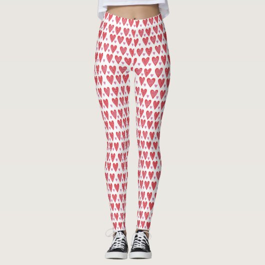 Valentijn Chic Pattern Leggings (Voorkant)