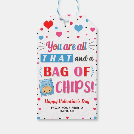 Valentijn Chips Labels, Classroom Valentijns Label Cadeaulabel (Voorkant)