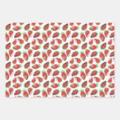 Valentijn Chocolade & Aardbeien snoep Inpakpapier Vel (Voorkant 3)