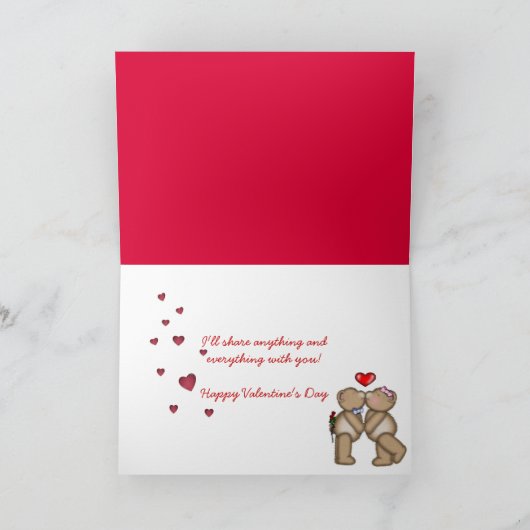 Valentijn Chocolade Feestdagen Kaart (Binnen)