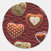 Valentijn Chocolate Hearts Stickers (Voorkant)