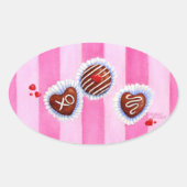 Valentijn Chocolate Hearts Stickers (Voorkant)