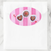 Valentijn Chocolate Hearts Stickers (Tas)
