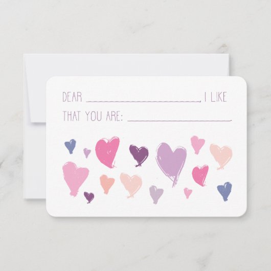 Valentijn Classroom Compliment Card Kaart (Voorkant)