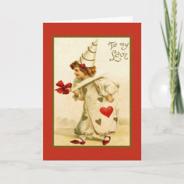 Valentijn Clown Feestdagen Kaart