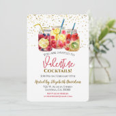 Valentijn Cocktail Drinken Party Kaart (Staand voorkant)