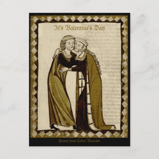 Valentijn Codex Manesse CC0035 Feestdagenkaart (Voorkant)