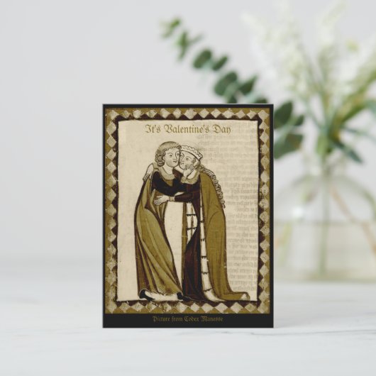 Valentijn Codex Manesse CC0035 Feestdagenkaart (Staand voorkant)