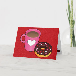 Valentijn Coffee en Donut Kaart
