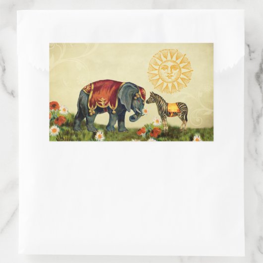 Valentijn Collage Rechthoekige Sticker (Tas)