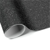 Valentijn Collectie Plain Black Glitter Cadeaupapier (Rol Hoek)