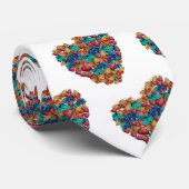 Valentijn Colorful Heart Stropdas (Opgerold)