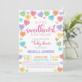 Valentijn Conversation Hearts Baby shower Kaart (Staand voorkant)