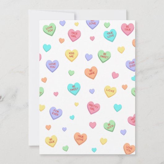 Valentijn Conversation Hearts Baby shower Kaart (Achterkant)