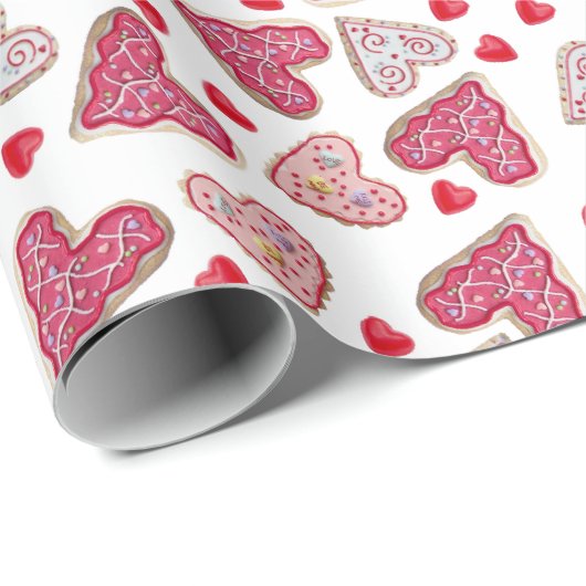 Valentijn Cookie Collage Cadeaupapier (Rol Hoek)