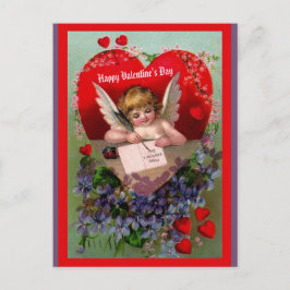 Valentijn copy Angel, Hearts, Flowers Briefkaart