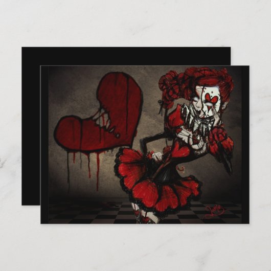 Valentijn copypc feestdagenkaart (Voorkant / Achterkant)