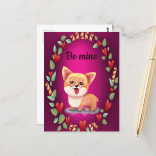 Valentijn Corgi Love Briefkaart