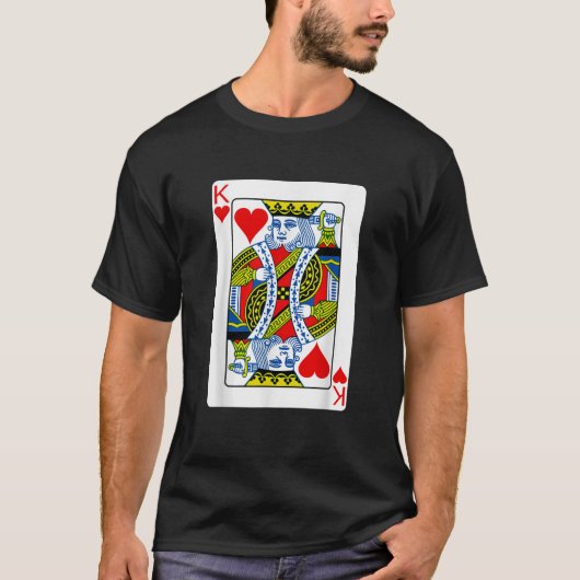 Valentijn Costume van de hartenspeelkaart T-shirt (Voorkant)