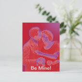  Valentijn Couple in rood Feestdagenkaart (Staand voorkant)