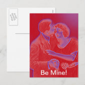  Valentijn Couple in rood Feestdagenkaart (Voorkant / Achterkant)