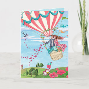 Valentijn Couple Love Hearts   WENSKAART Feestdagen Kaart