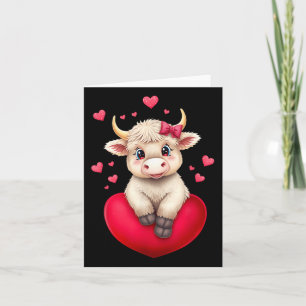 Valentijn Cow Op Hart Hoogland Cow Valentijn Kaart