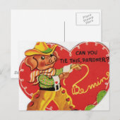  Valentijn Cowboy Hog Feestdagenkaart (Voorkant / Achterkant)
