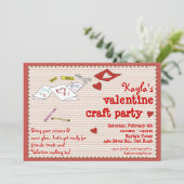 Valentijn Craft Party of Birthday Party Kaart (Staand voorkant)