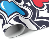 Valentijn Crazy Hearts | Valentijn Gift Wrap Cadeaupapier (Rol Hoek)