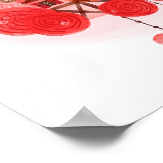 Valentijn Cuckoo Clock Art Print (Hoek)