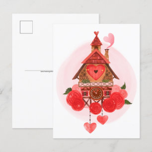 Valentijn Cuckoo Clock Briefkaart