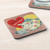 Valentijn Cup in Tea Bier Onderzetter (Linkerzijde)