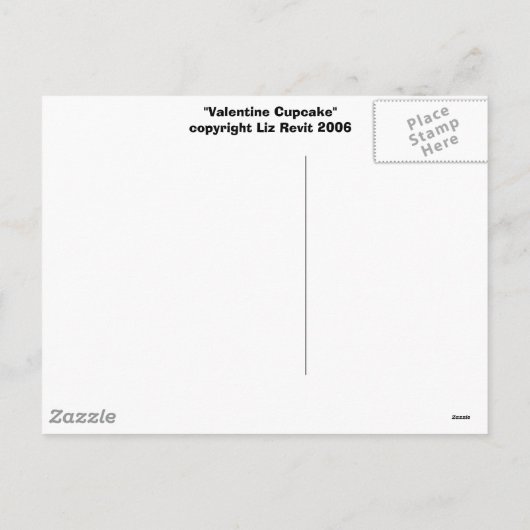 Valentijn Cupcake Feestdagenkaart (Achterkant)