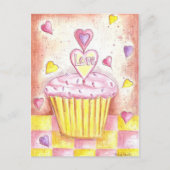 Valentijn Cupcake Feestdagenkaart (Voorkant)