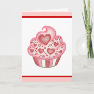 Valentijn Cupcake Kaart