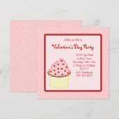 Valentijn Cupcake Party nodigt uit Kaart (Voorkant / Achterkant)