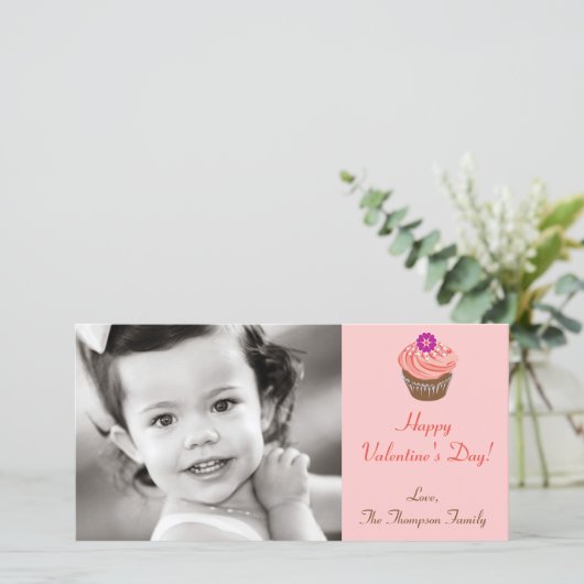 Valentijn Cupcakes Feestdagenkaart (Staand voorkant)