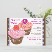 Valentijn Cupcakes Kaart (Staand voorkant)