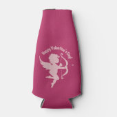 Valentijn Cupid aangepaste monogram flessenkoeler Flesjeskoeler (Voorkant)